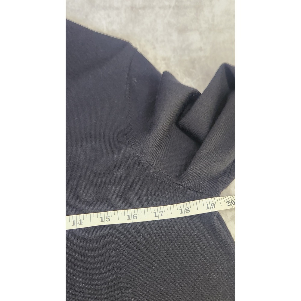 COS Mock Neck Wool A-Line Mini Dress Women S Black Long Sleeve Minimalist Luxury - Picture 7 of 9
